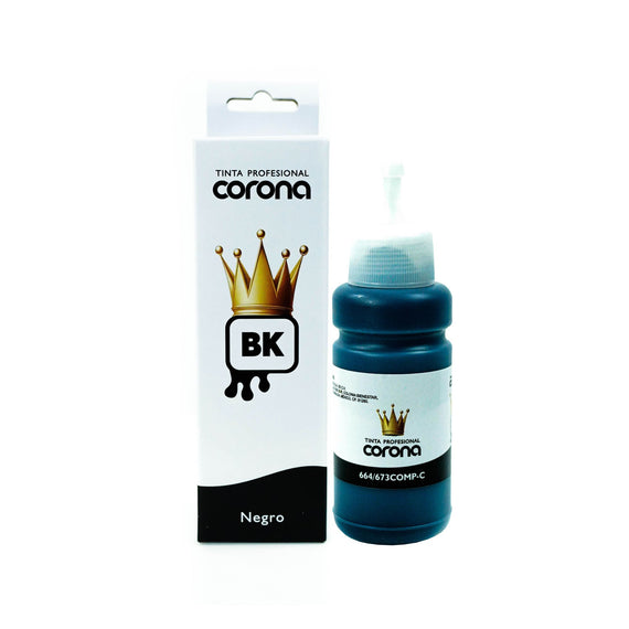 Tinta Corona Compatible Con Epson 664/673 Negro 70ml