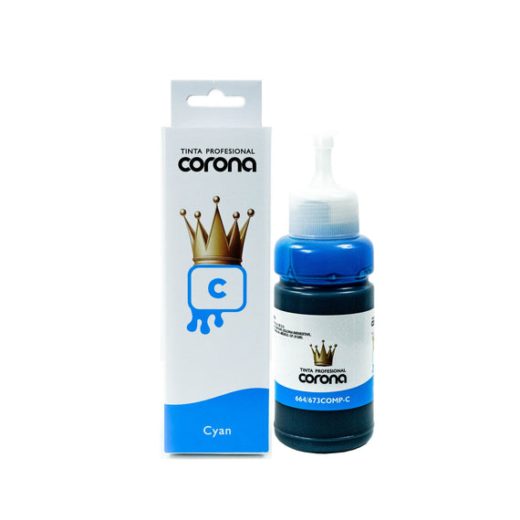 Tinta Corona Compatible Con Epson 664/673 Cian 70ml