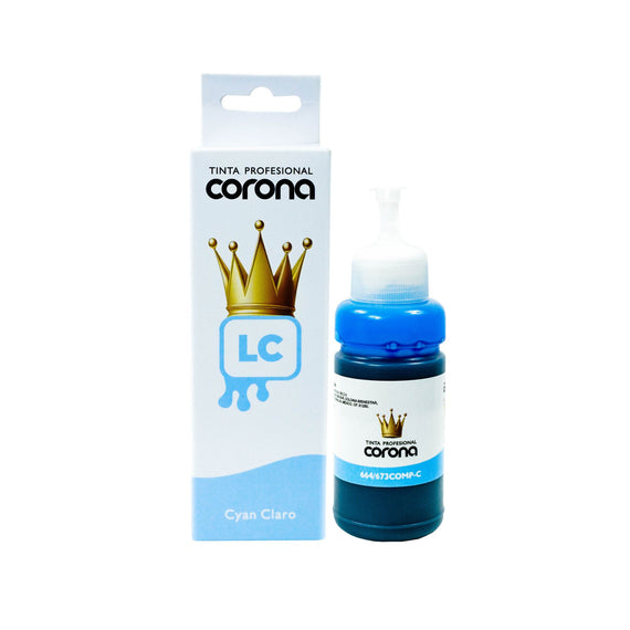 Tinta Corona Compatible Con Epson 673 Cian Claro 70ml