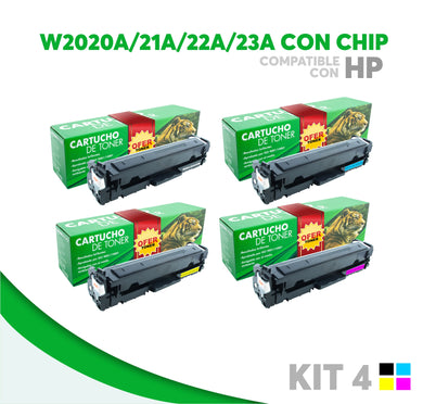 4 Pack Tóner W2020A/W2021A/W2022A/W2023A Compatible con HP