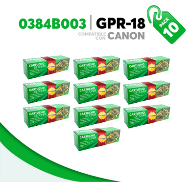 Caja 10 Pza Tóner GPR-18 Compatible con Canon 0384B003