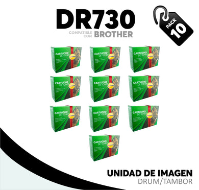 Caja 10 Pza Unidad de Imagen DR730 Compatible con Brother