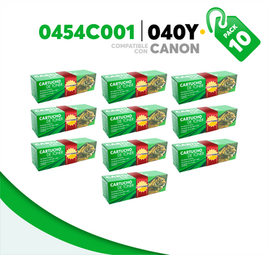 Caja 10 Pza Tóner 040Y Compatible con Canon 0454C001