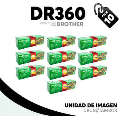 10 Pza Unidad de Imagen DR360 Compatible con Brother