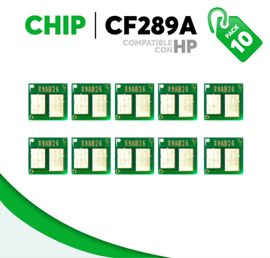 Caja 10 Pza Chip para Tóner 89A Compatible con HP CF289A