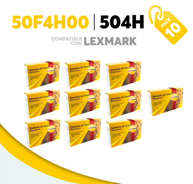 Caja 10 Pza Tóner 504H Compatible con Lexmark 50F4H00