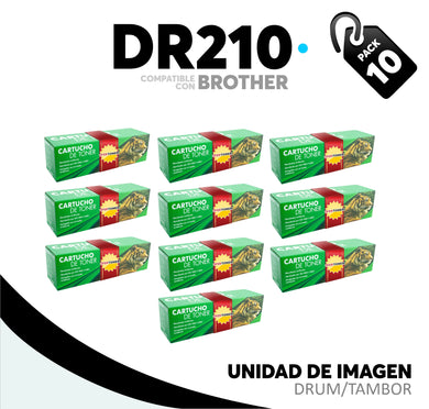 Caja 10 Pza Unidad de Imagen DR210C Compatible con Brother