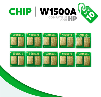 Caja 10 Pza Chip para Tóner 150A Compatible con HP W1500A