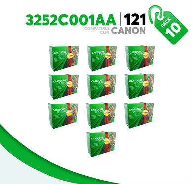 Caja 10 Pza Tóner 121 Compatible con Canon 3252C001AA