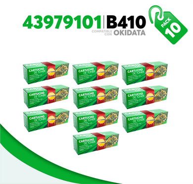 Caja 10 Pza Tóner B410 Compatible con Okidata 43979101