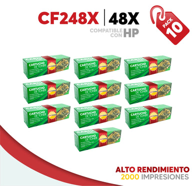 Caja 10 Pza Tóner 48X Alto Rendimiento Compatible con HP CF248X