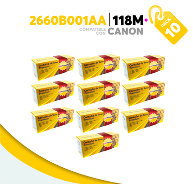 Caja 10 Pza Tóner 118M Compatible con Canon 2660B001AA