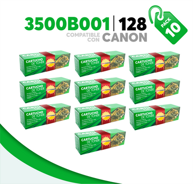 Caja 10 Pza Tóner 128 Compatible con Canon 3500B001