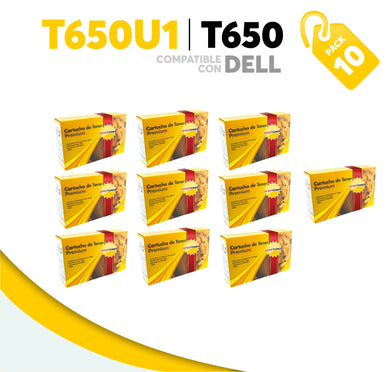 Caja 10 Pza Tóner T650U1H Compatible con DELL 50F4X00