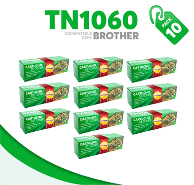 Caja 10 Pza Tóner TN1060 Compatible con Brother
