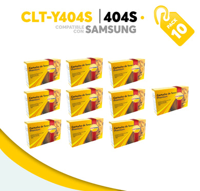 10 Pza Tóner Y404S Compatible con Samsung CLT-Y404S