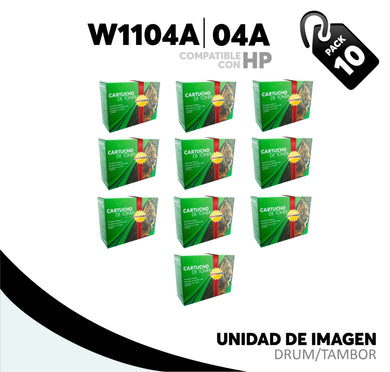 Caja 10 Pza Unidad de Imagen 104A Compatible con HP W1104A