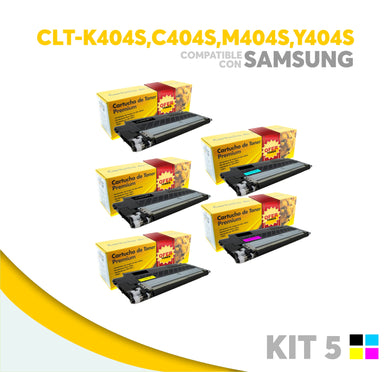 5 Pack Tóner K404S/C404S/M404S/Y404S Compatible con Samsung