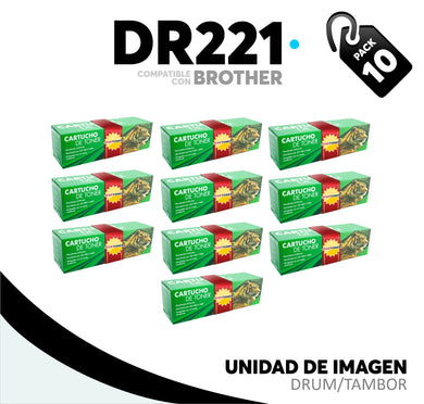 Caja 10 Pza Unidad de Imagen DR221C Compatible con Brother