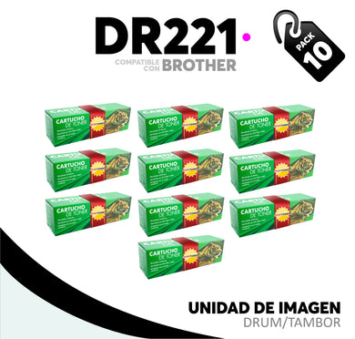 Caja 10 Pza Unidad de Imagen DR221M Compatible con Brother