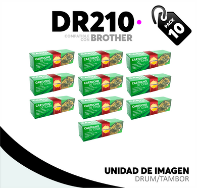 Caja 10 Pza Unidad de Imagen DR210M Compatible con Brother