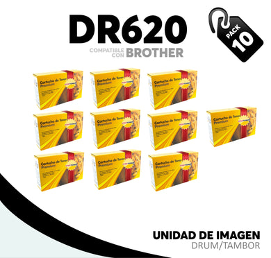 10 Pza Unidad de Imagen DR620 Compatible con Brother