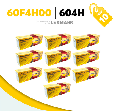 Caja 10 Pza Tóner 604H Compatible con Lexmark 60F4H00