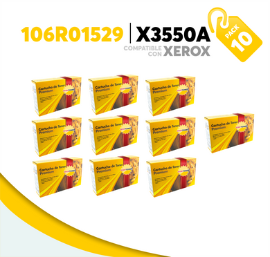 Caja 10 Pza Tóner X3550A Compatible con Xerox 106R01529