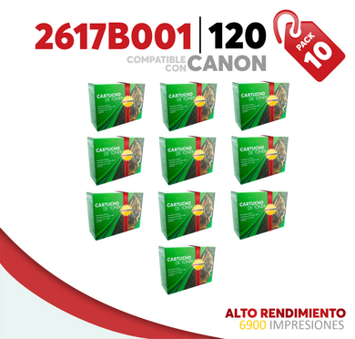 Caja 10 Pza Tóner 120 Alto Rendimiento Compatible con Canon 2617B001