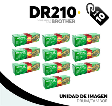 Caja 10 Pza Unidad de Imagen DR210Y Compatible con Brother