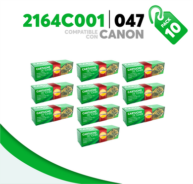 Caja 10 Pza Tóner 047 Compatible con Canon 2164C001