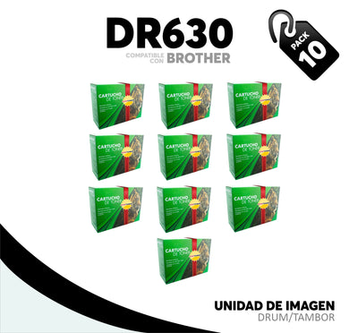 Caja 10 Pza Unidad de imagen DR630 Compatible con Brother