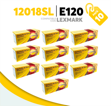 Caja 10 Pza Tóner E120 Compatible con Lexmark 12018SL