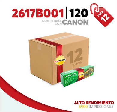 Caja 12 Pza Tóner 120 Alto Rendimiento Compatible con Canon 2617B001