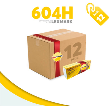 Caja 12 Pza Tóner 604H Compatible con Lexmark 60F4H00