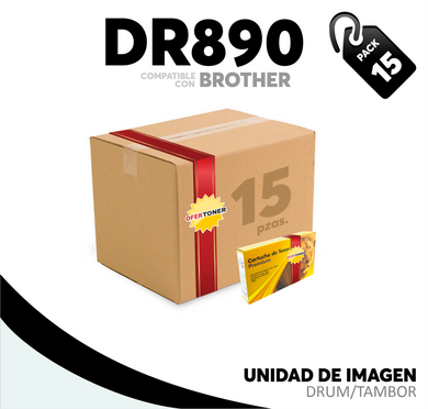 Caja 15 Pza Unidad de Imagen DR890 Compatible con Brother