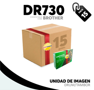 Caja 15 Pza Unidad de Imagen DR730 Compatible con Brother