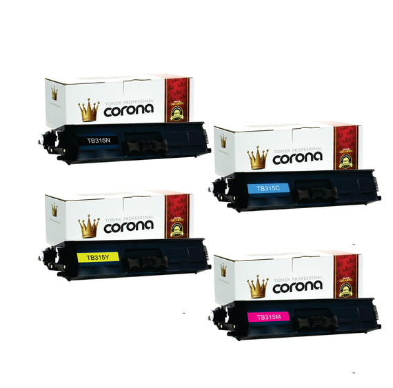 Pack Toner Color 315 TN315N / TN315C / TN315Y / TN315M Corona Compatible con BROTHER
