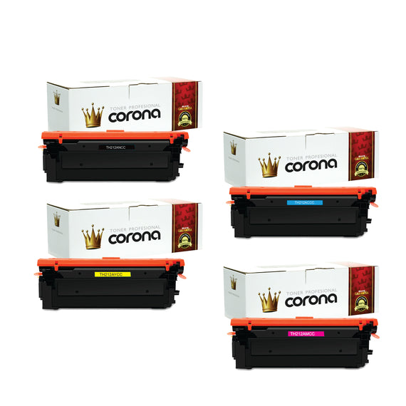 Pack Toner Color 212A W2120A / W2121A / W2122A / W2123A Corona CON CHIP Compatible con HP