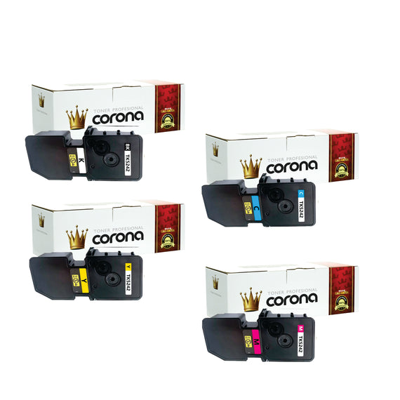 Pack Toner Color TK-5242K / TK-5242C / TK-5242Y / TK-5242M / 1T02R70US0Corona Compatible con KYOCERA