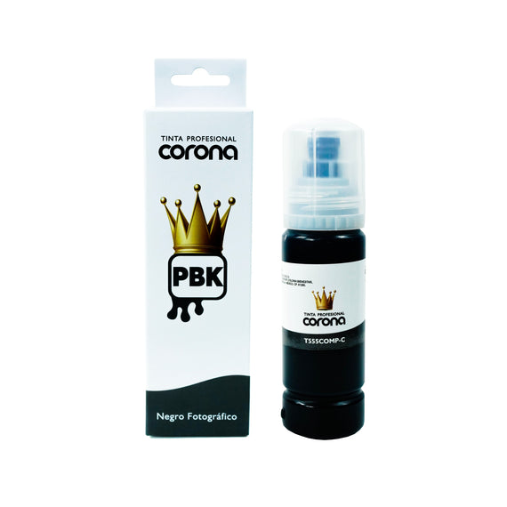 Tinta Corona Compatible Con Epson 555 Photo Negro 70ml