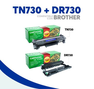 Pack Tóner TN730 Y Tambor DR730 Compatible Con Brother