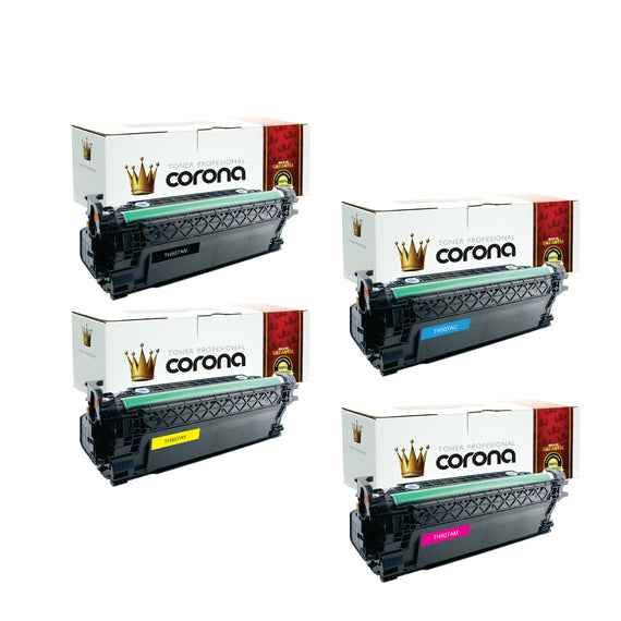 Pack Toner Color 507A CE400A / CE401A / CE40A / CE403A Corona Compatible con HP