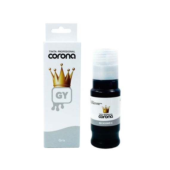 Tinta Corona Compatible Con Canon GI13 Gris 60ml