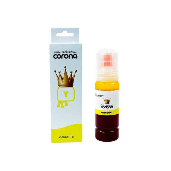 Tinta Corona Compatible Con Epson 555 Amarillo 70ml