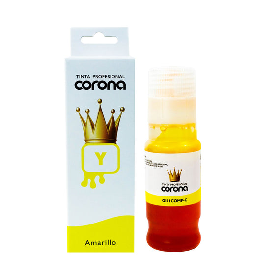 Tinta Corona Compatible Con Canon GI11 Amarillo 70ml