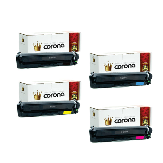 Pack Toner Color 202X CF500X / CF501X / CF502X / CF503X Corona Compatible con HP