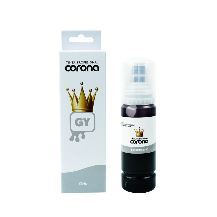 Tinta Corona Compatible Con Epson 555 Gris 70ml