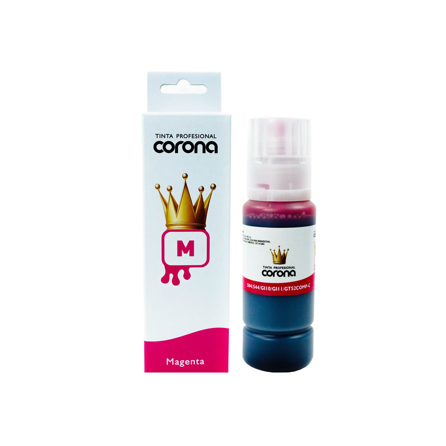 Tinta Corona Universal Compatible Con 504/544/GI10/GI11/GT53/GT51 Magenta 100ml