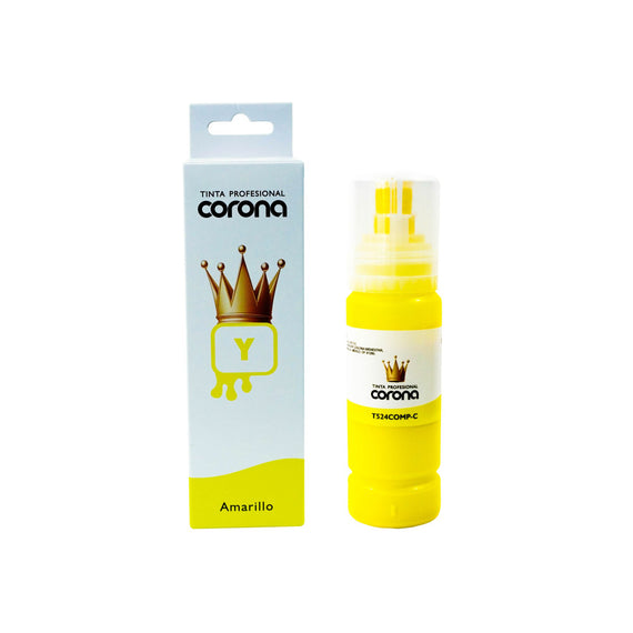 Tinta Corona Compatible Con Epson 524 Amarillo 70ml